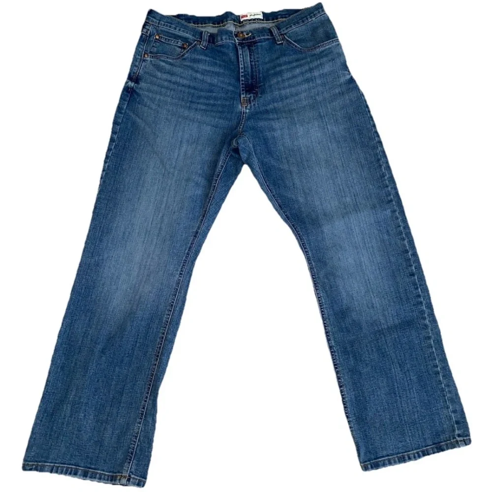 Wrangler Men’s Regular Bootcut Jeans Blue Denim Size 36x30